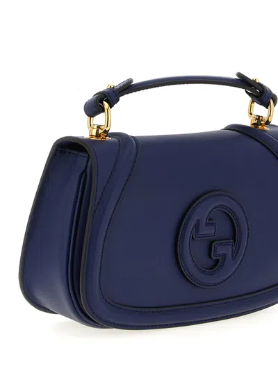 Gucci Medium Handbag Featuring Adjustable Strap In Blue