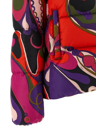 Pucci Abstract-print Puffer Jacket Clothing In Multi