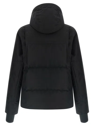 Moncler Elfin Gore-tex Hooded Laminate Down Ski Jacket In Black