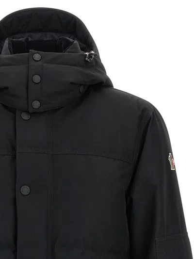 Moncler Elfin Gore-tex Hooded Laminate Down Ski Jacket In Black