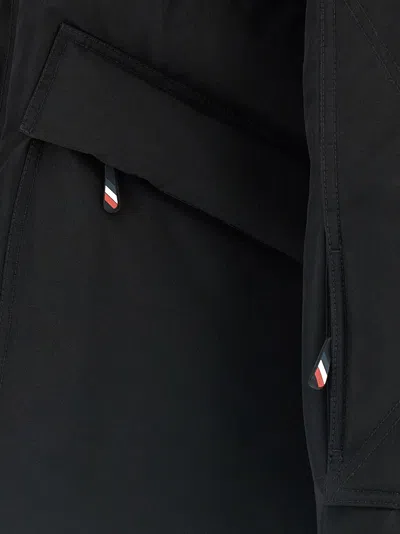 Moncler Elfin Gore-tex Hooded Laminate Down Ski Jacket In Black