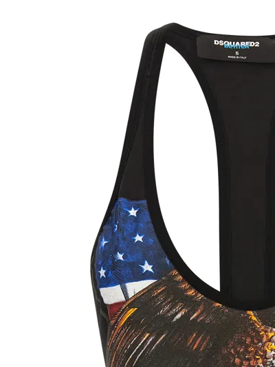 Dsquared2 Bettter X  'racer' Bodysuit In Black