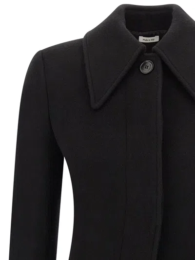 Alexander Mcqueen Wool And Cashmere Coat Coats And Trench Coats Black In Black