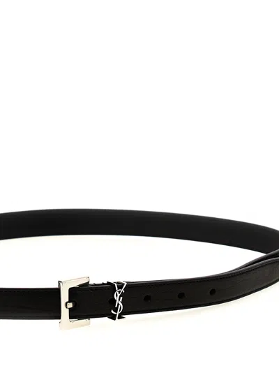 Saint Laurent Ysl Belt In Black