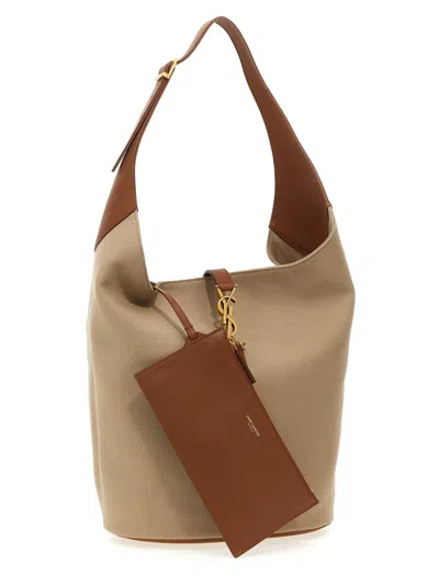 Saint Laurent 'le 5 À 7 Hobo' Shoulder Bag In Sand