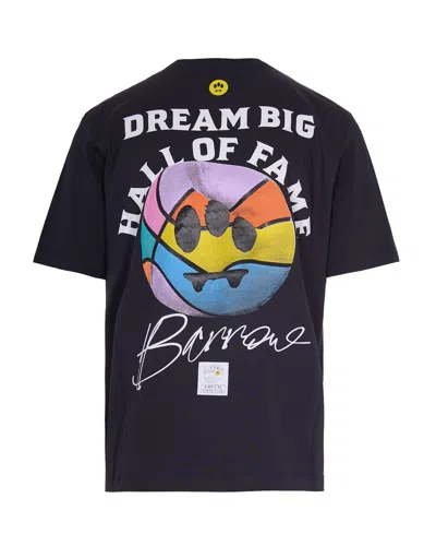 Barrow T-shirt Con Stampa Nera In Blue