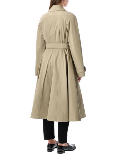 Burberry Cotton Trench Coat Adjustable Waistband In Multi
