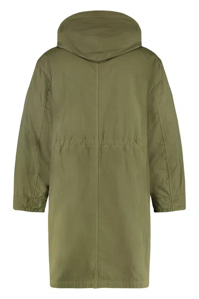 C.p. Company C.p.company Hooded Cotton Parka In Green
