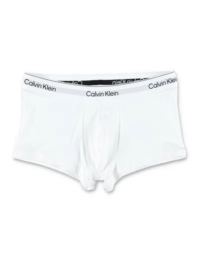 Calvin Klein 3 Pack Low Rise Trunks In White
