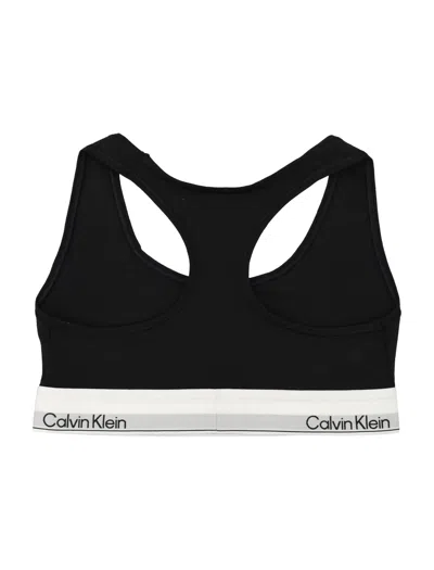 Calvin Klein Icon Cotton Modal Unlined Bralette In Black