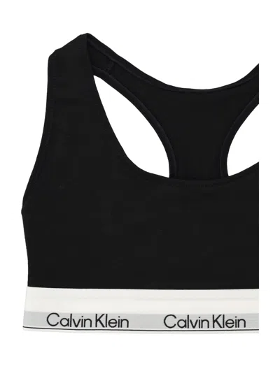 Calvin Klein Icon Cotton Modal Unlined Bralette In Black