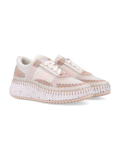 Chloé Beige Leather Sneaker Sneakers In Multi