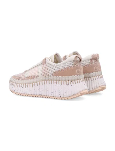 Chloé Beige Leather Sneaker Sneakers In Multi