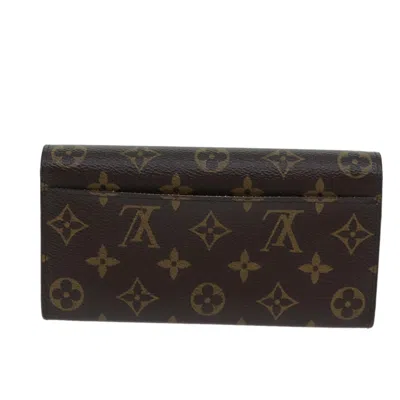 Pre-owned Louis Vuitton Portefeuille Sarah Brown Canvas Wallet  ()
