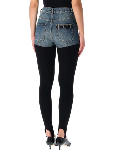 Coperni Dual-tone Organic Cotton Pants In Blue