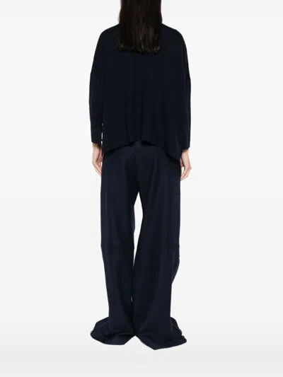 Daniela Gregis Wool Boat-neck Sweater In Black