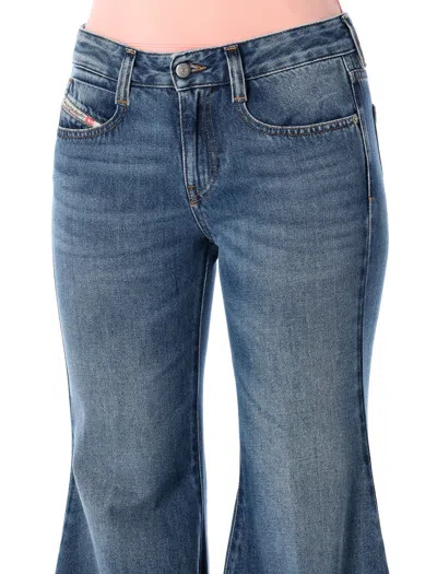 Diesel 1970 D-bleess Flared Cotton Jeans In Blue