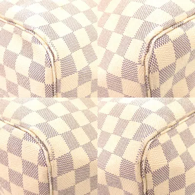 Pre-owned Louis Vuitton White Damier Azur Canvas Tote Bag ()