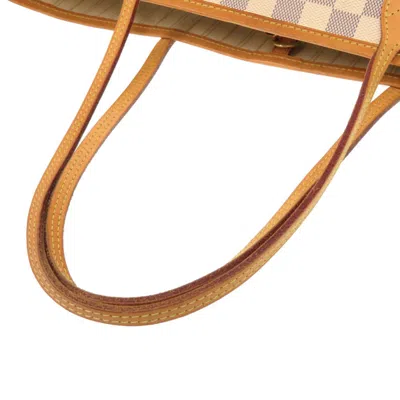 Pre-owned Louis Vuitton White Damier Azur Canvas Tote Bag ()