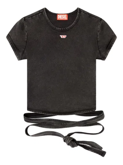 Diesel T-bunny Tail-r1 Cotton T-shirt In Black