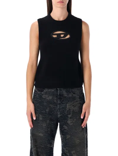 Diesel T-lynys-od Black Tank Top In Black
