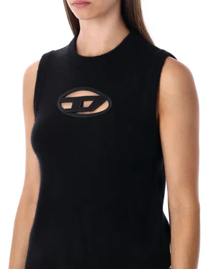 Diesel T-lynys-od Black Tank Top In Black