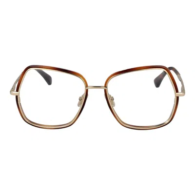 Max Mara Gold Women Optical Frames In Brown