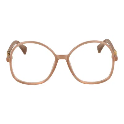 Max Mara Pink Women Glasses Frame In Brown