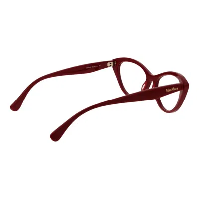 Max Mara Red Acetate Glasses Women's (frames) In Red