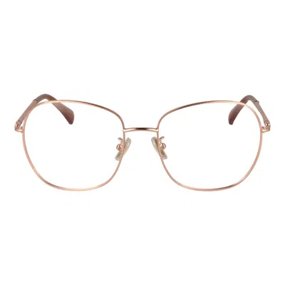 Max Mara Rose Gold Metal Glasses Women's (frames) In Gold