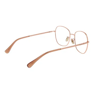 Max Mara Rose Gold Metal Glasses Women's (frames) In Gold