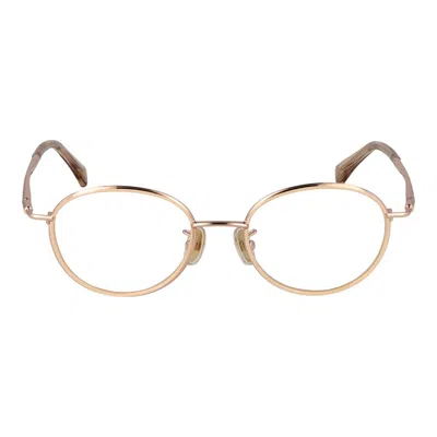 Max Mara Rose Gold Metal Glasses Women's (frames) In Gold