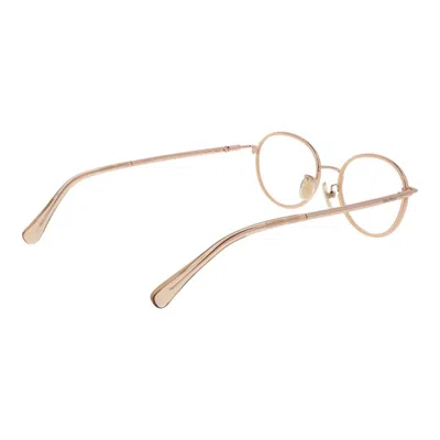 Max Mara Rose Gold Metal Glasses Women's (frames) In Gold