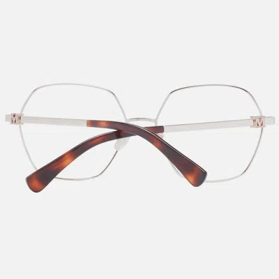 Max Mara Rose Gold Metal Glasses Women's (frames) In Gold