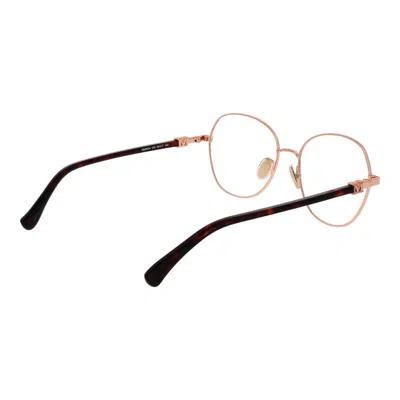 Max Mara Rose Gold Metal Glasses Women's (frames) In Gold