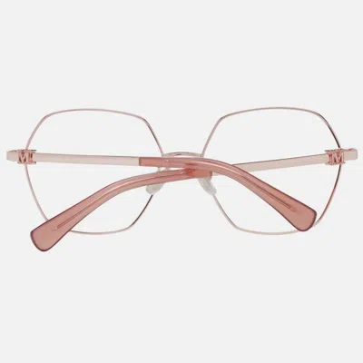 Max Mara Rose Gold Metal Glasses Women's (frames) In Gold