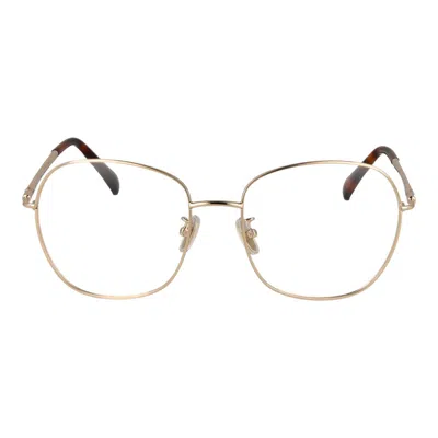 Max Mara Gold Metal Glasses Women's (frames) In Gold