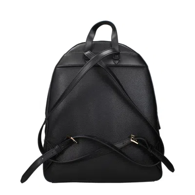 Michael Kors Black Leather Women's Backpack In Black