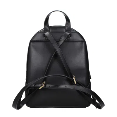 Michael Kors Black Leather Women's Backpack In Black