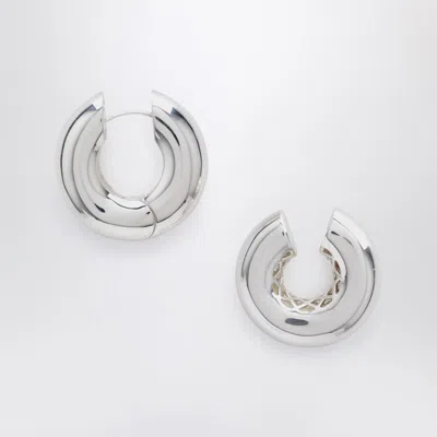 Eliou Devon Hoop Silver Earrings In Metallic