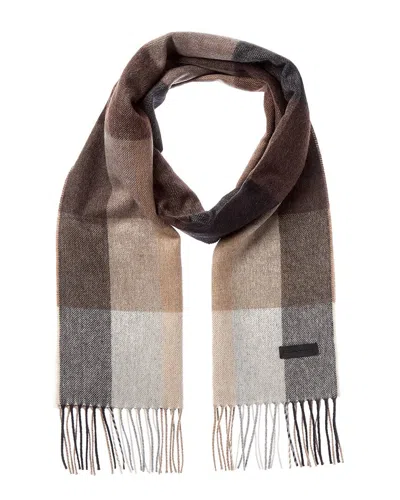 Bruno Magli Silk & Cashmere-blend Scarf In Brown