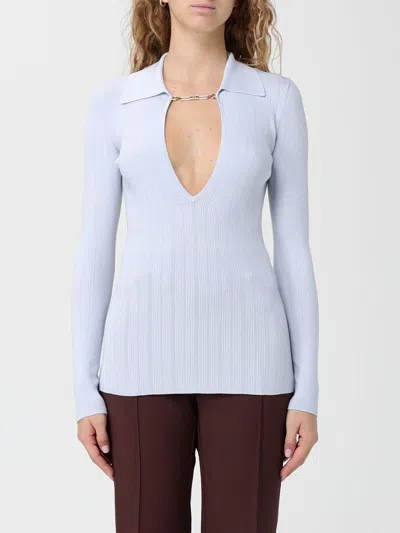 Elisabetta Franchi Sweater  Woman Color Gnawed Blue In Animal Print