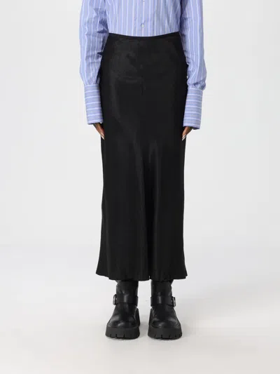 Maison Margiela Long Flared Skirt In Black