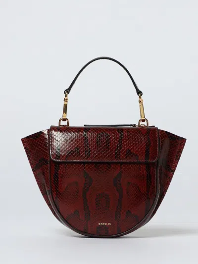 Wandler Hortensia Mini Python-embossed Leather Shoulder Bag In Burgundy