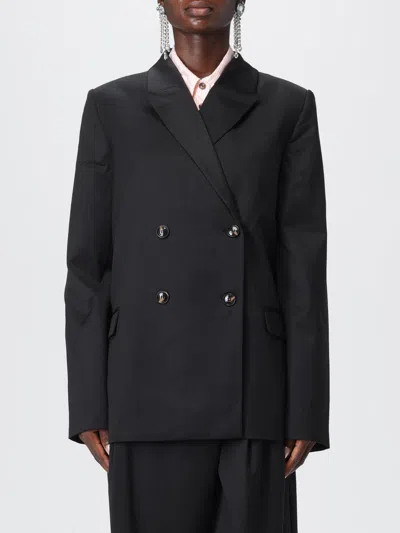 Ganni Blazer  Woman Color Black In Black