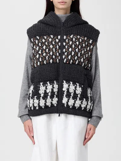 Brunello Cucinelli Waistcoat  Woman Color Black In Black