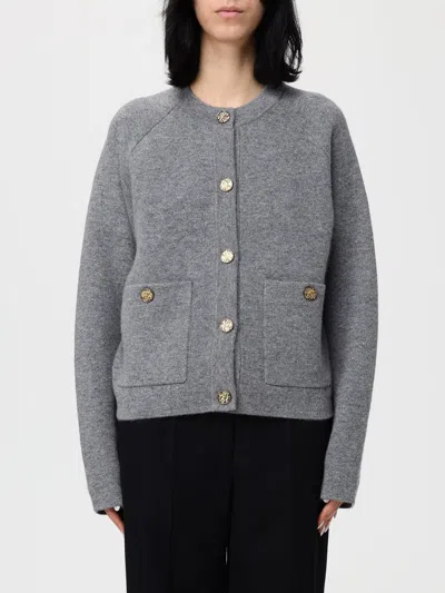 Totême Hammered Button Cardigan Grey Melange In Gray