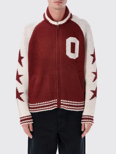 Obey Cowichan Sweater Cardigan In Red