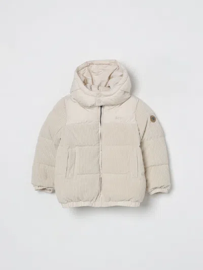 Hugo Boss Coat Boss Kids Color Beige In White