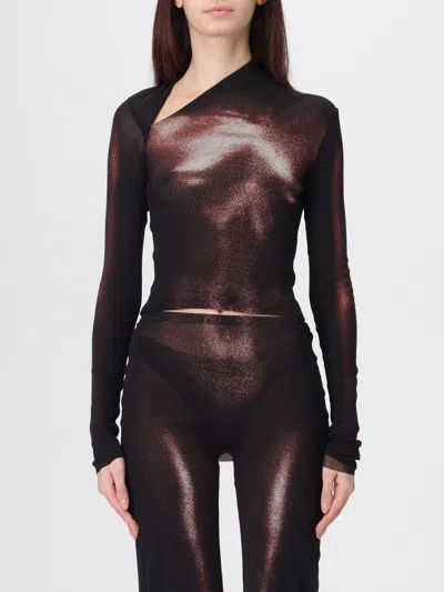 Jean Paul Gaultier "body Dust" Print Top In Brown